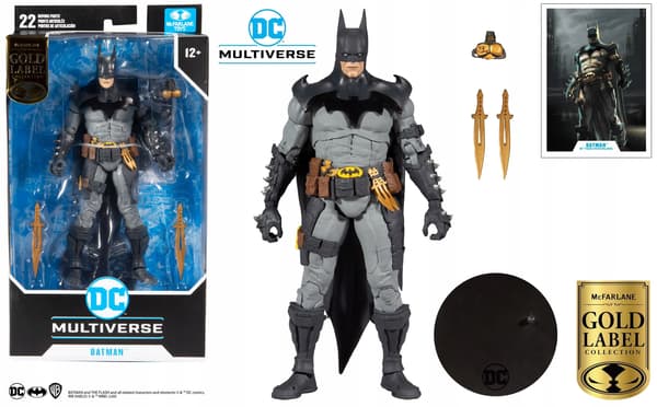 Large Batman Todd DC Multiverse Figurine, 20 cm. Gold