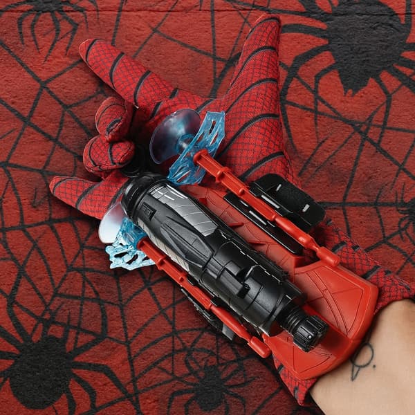 Spider-Man web-shooting glove toy with 3 darts