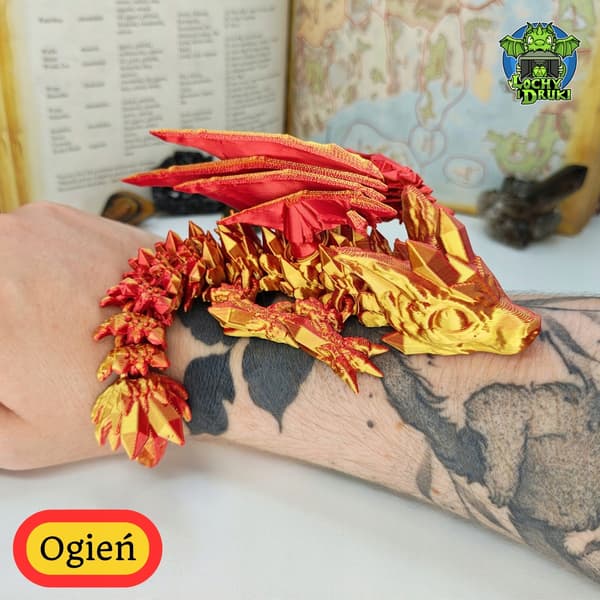 Crystal Winged Dragon – Articulated 3D Model: Dungeons and Dragons – Fire