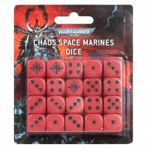 Warhammer 40 000 Games Workshop, tärningar för Chaos Space Marines
