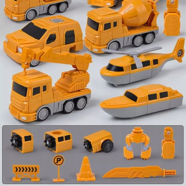 Magnetic Deformation Engineering Car Toy Set 35W1