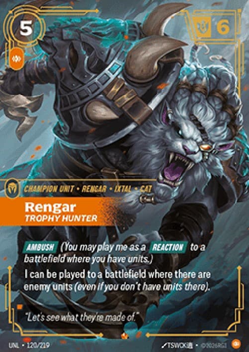 Riftbound UNL Rengar, Trophy Hunter