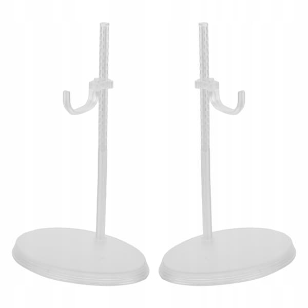 Set of 2 plastic model stands for 1/6 scale models, height-adjustable