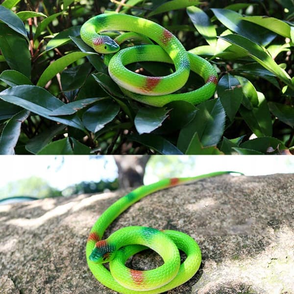 6x REALISTIC STRETCHY RUBBER SNAKE – SQUISHY TOY – PRANK GADGET