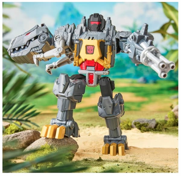 TRANSFORMERS CYBERWORLD GRIMLOCK CHOMP & BATTLE TRANSFORMING FIGURINE