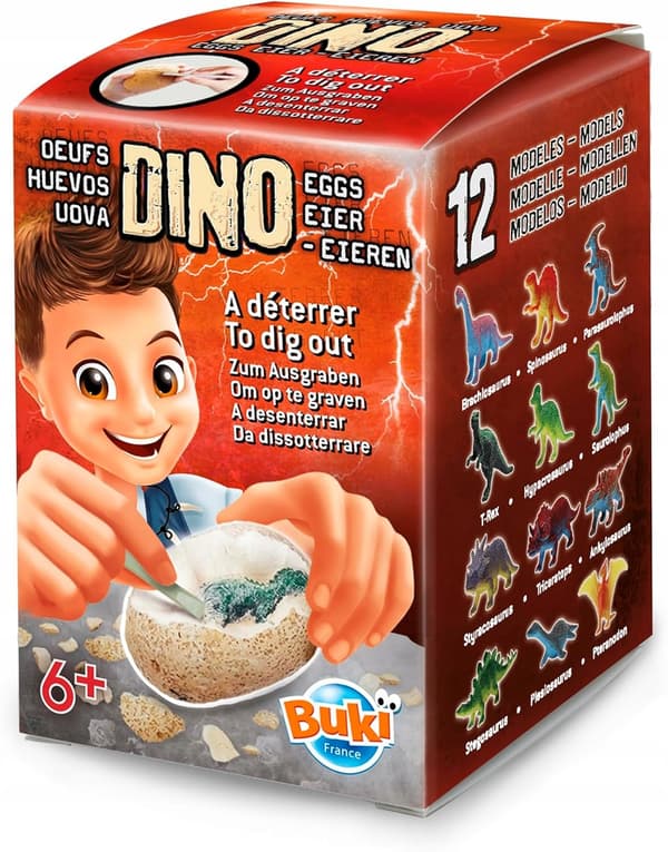 Buki Dinosaur Egg Figurines – Set of 6 collectables