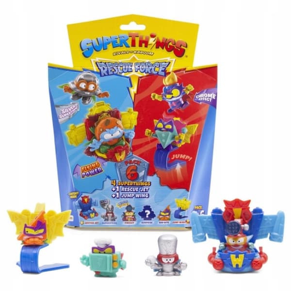 Magicbox SuperThings silver plastic collectable figurines, set of 6