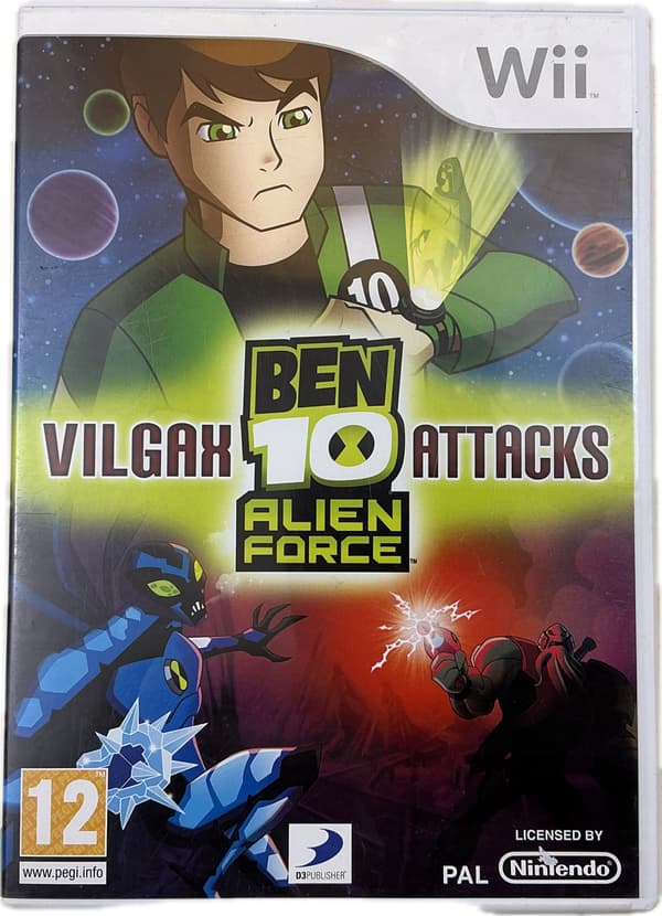 BEN 10: THE ALIEN FORCE – VILGAX ATTACKS – DB+ disc set – NINTENDO WII
