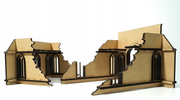 Wargaming Complex MDF Model: Gothic Terrain Works – Ruined Chapel Bunker