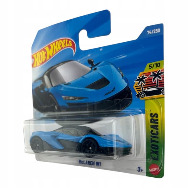 Hot Wheels McLaren W1, blue, 1:64 scale, die-cast
