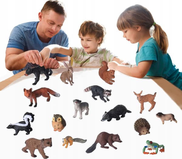 16-piece JOKFEICE ABS Forest Animals Realistic Set 3+