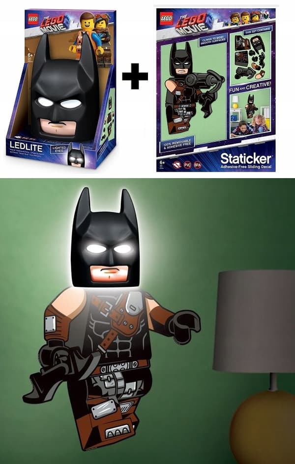 LEGO BATMAN MASK LAMP – STATIC STICKERS – EXHIBITION MODEL