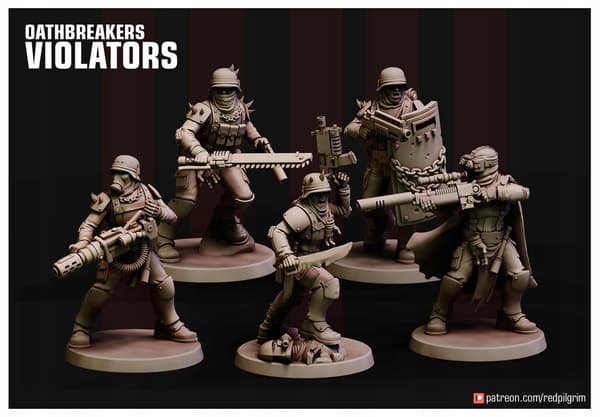 OATHBREAKERS VIOLATORS SQUAD x5 Red Pilgrim Miniatures