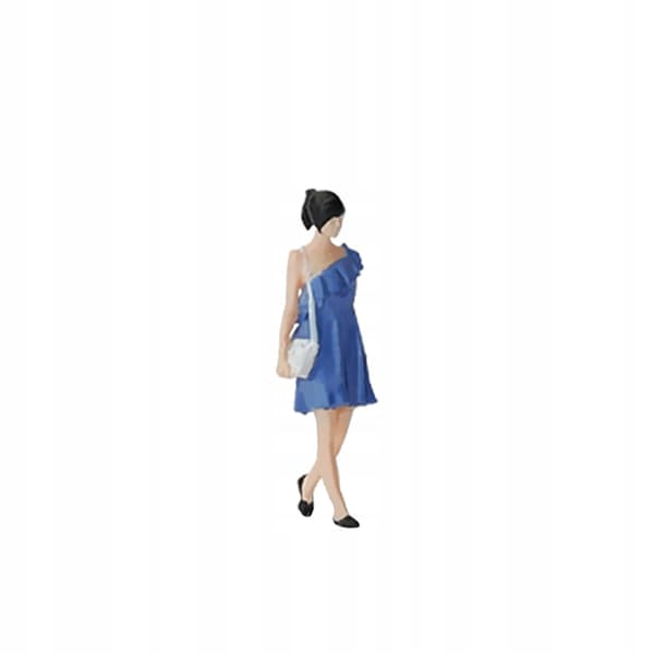 1/64 Girls’ Model Figures Sand Table, Blue, 2.9 cm