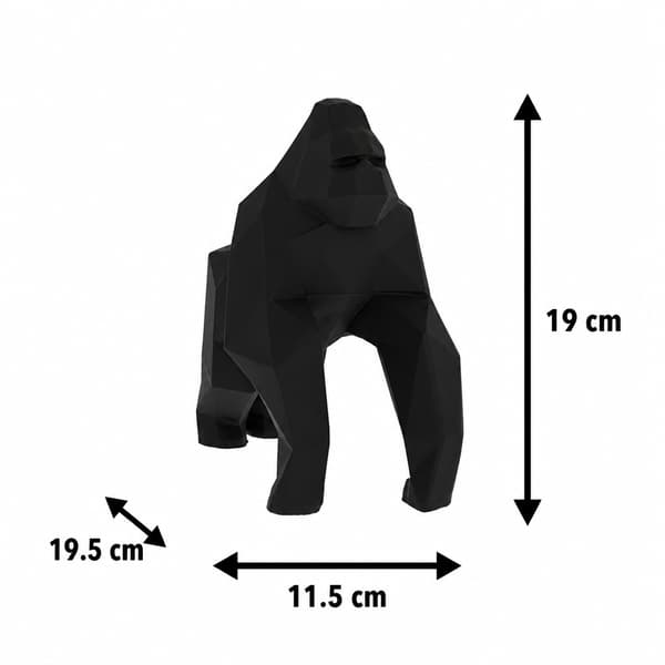 LOW-POLY GORILLA FIGURINE – DECORATIVE SCULPTURE FOR THE HOME – MANY COLOURS