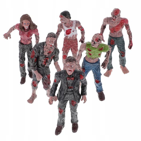 6 ZOMBIES MADE FROM HIGH-QUALITY PLASTIC – TOY FIGURINES