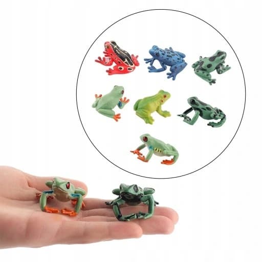 7x Frog Animal Figurines – Aquarium Model