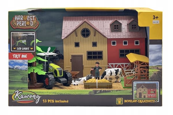 Farm Set with Metal Tractor, Light and Sound Effects