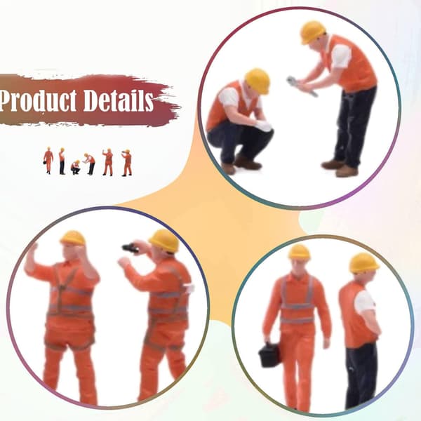 6 Pieces in 1/64 Scale: Maintenance Technician, 3D Model, Figure, Diorama