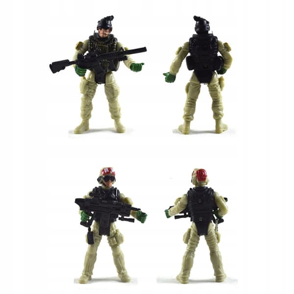 6x Action Figures – Realistic Style for DIY Model Kits and Scenery Sets