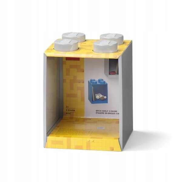 LEGO Brick 4 Room Copenhagen wall shelf, light grey