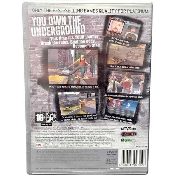 TONY HAWK'S UNDERGROUND PlayStation 2 (PS2) #2