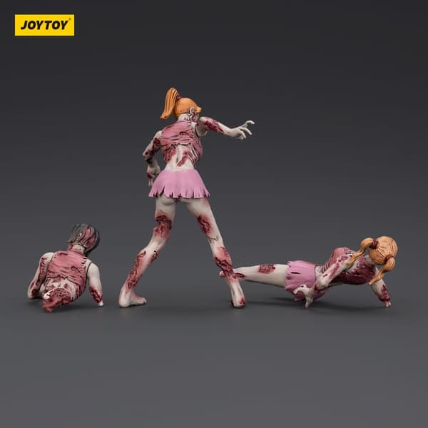 Zombie Dark Source cheerleader figurines, set of 3, 8 cm