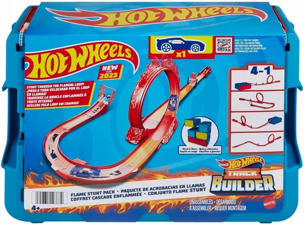 HOT WHEELS STUNT TRACK SET: FIRE LOOP – set with a car