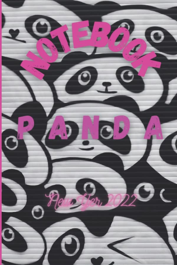 Panda Notebook: Unlined Notebook – Large (6 x 9 inches) – 160 pages: Large