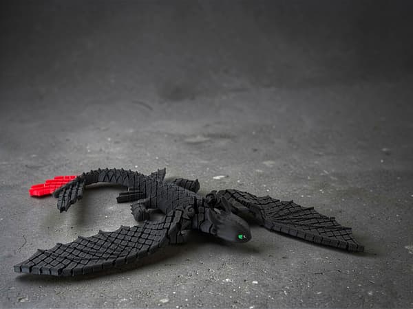 Toothless – Black Fury 3D XL, segmented figurine from How to Train Your Dragon