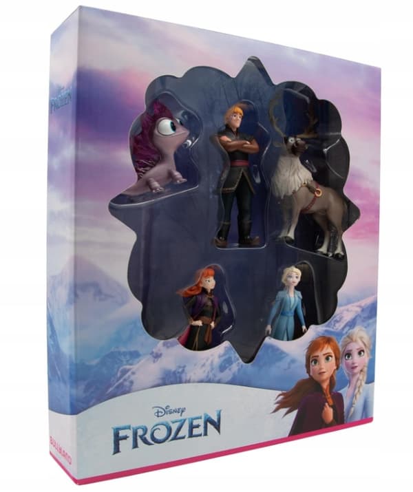 DISNEY FROZEN 2 – BULLYLAND (BUMPER) FIGURINE SET: 5 FIGURINES + BACKDROP SET