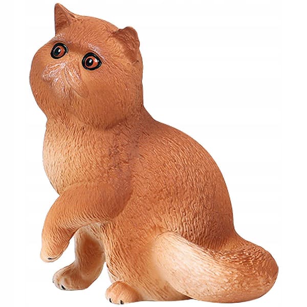 YELLOW PLASTIC CAT FIGURINE – HOME DECORATION