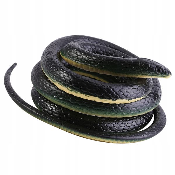 1 x 130 cm long realistic soft rubber snake – garden prop