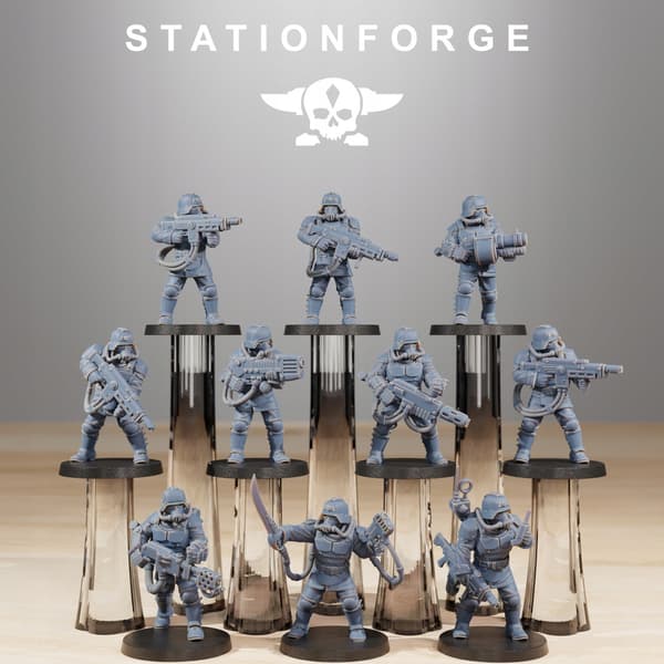 Grimguard Commandos x10 – Station Forge – 3D print