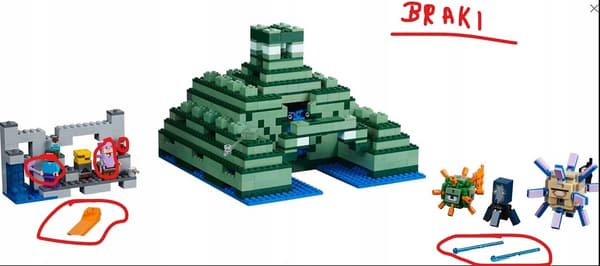 67N Lego Minecraft 21136 Ocean Pyramid – LEGO Missing Pieces