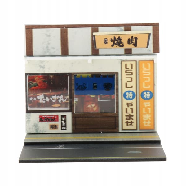 1/64 Diorama Parking Scene, Scenery Models for a BBQ Restaurant Model
