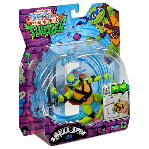 Leo action figure with a mechanical rotating shell, 11.5 cm series