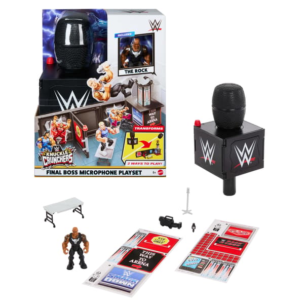 MATTEL WWE Knuckle Crunchers Final Boss Microphone Set