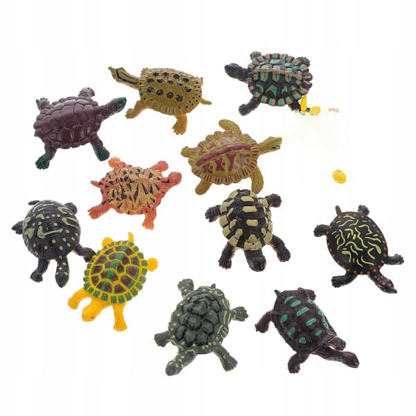12 EDUCATIONAL TURTLE FIGURINES FOR CHILDREN