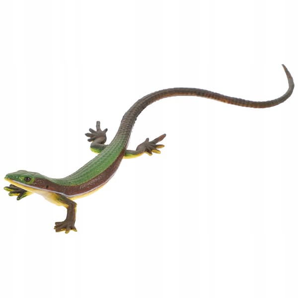 A brightly coloured lizard figurine for decoration and play