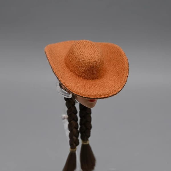1:6 scale cowboy hat. Collectable handmade item. ‘Pretend & Play’ range. Brown