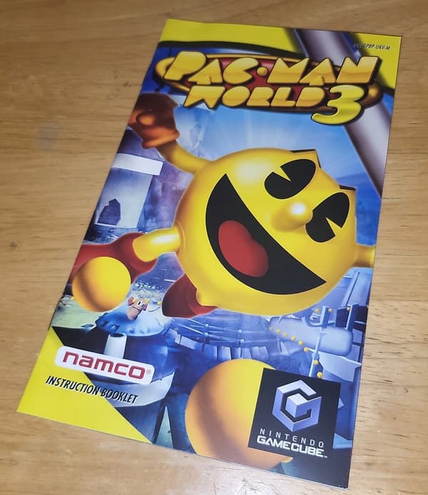 PAC-MAN WORLD 3 – GAMECUBE GC (no game) – MANUAL ONLY!