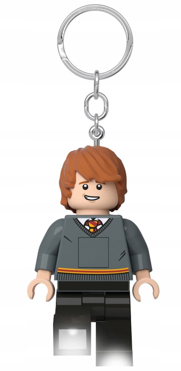 LEGO HARRY POTTER KEYRING TORCH RON WEASLEY FIGURINE KEYRING WITH TORCH