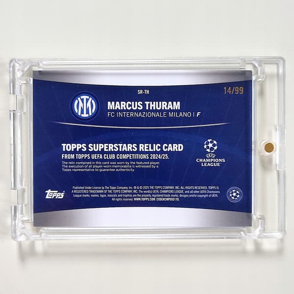 Topps card – Marcus Thuram – Inter Milan – Patch / Relic – Limited to 99