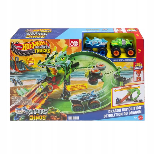 Hot Wheels Monster Trucks: Dragon Race Set JFR06