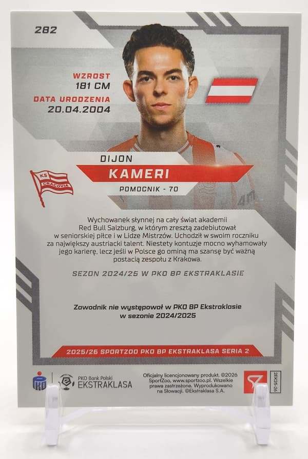SPORTZOO PKO EKSTRAKLASA 2025/2026 DIJON KAMERI CRACOVIA 09/10