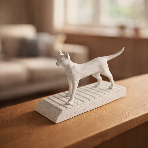 DECORATIVE CAT FIGURINE ON PIANO KEYS – MANY COLOURS