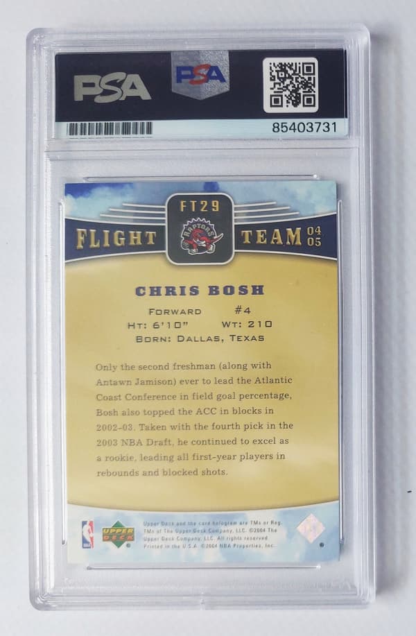 CHRIS BOSH AUTOGRAPH Toronto Raptors 2004 Upper Deck Flight Team #FT29