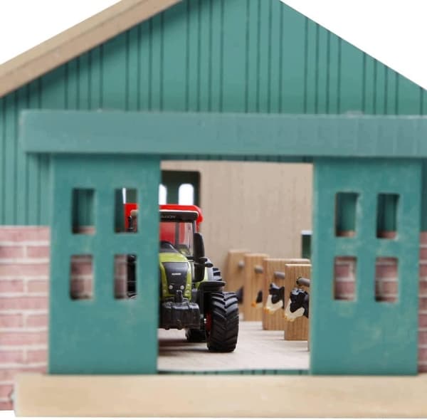 1:87 SCALE WOODEN STABLE FOR FARM MODELS – OPENING ROOF