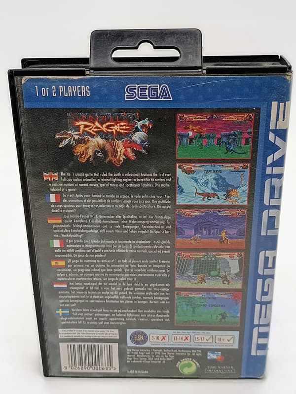 Primal Rage for Sega Megadrive (boxed)